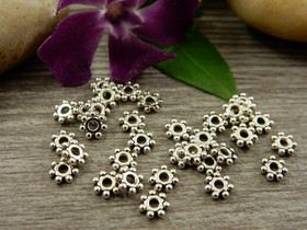 Metallihelmi rondelli, 4mm, kromi, 20kpl