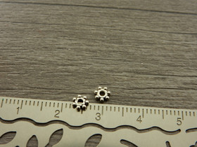 Metallihelmi rondelli, 4mm, kromi, 20kpl