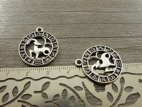 Horoskooppiriipus oinas, 24x21mm, kromi, 1kpl