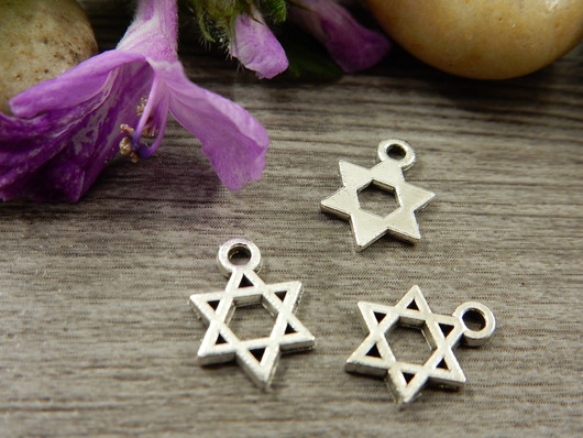 Tähtiriipus, 12x8mm, kromi, 1kpl