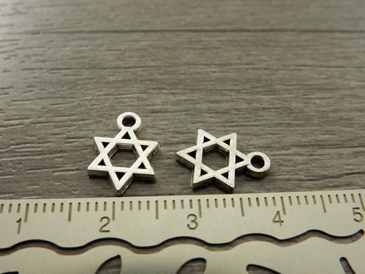 Tähtiriipus, 12x8mm, kromi, 1kpl