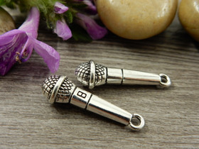 Mikrofoniriipus, 25x8mm, kromi, 1kpl