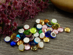 Puolihelmi strassi, 4mm, mixsetti, 100kpl