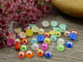 Puolihelmi, 4mm, ab mixsetti, 100kpl