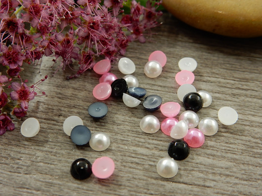 Puolihelmi, 4mm, mixsetti, 100kpl