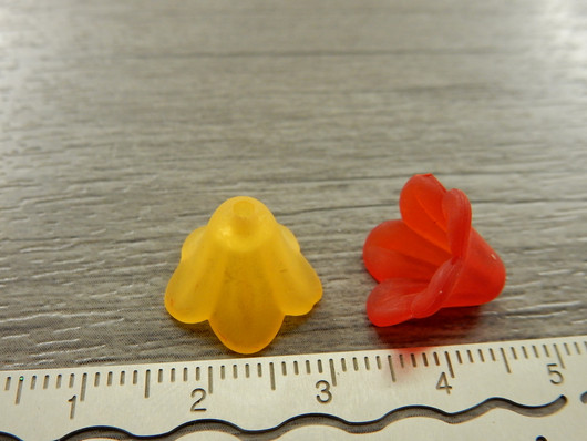 Akryylihelmi kukka, 10x14mm, mix setti, 10kpl