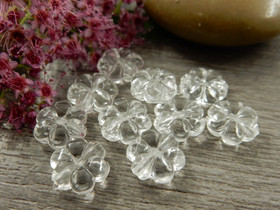 Akryylihelmi kukka, 11mm, kirkas, 10kpl