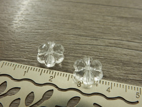 Akryylihelmi kukka, 11mm, kirkas, 10kpl