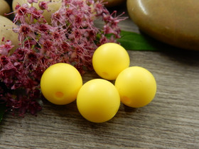 Silikonihelmi, 12mm, keltainen, 1kpl