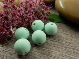 Silikonihelmi, 9mm, minttu, 1kpl