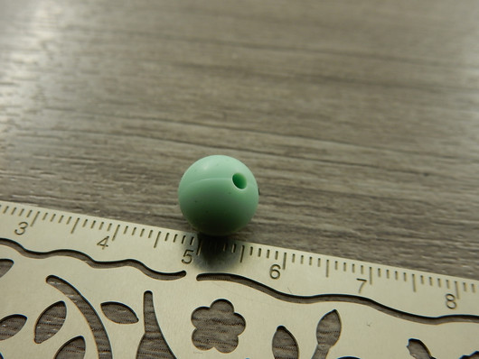 Silikonihelmi, 9mm, minttu, 1kpl