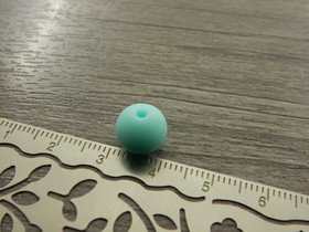 Silikonihelmi, 9mm, turkoosi, 1kpl