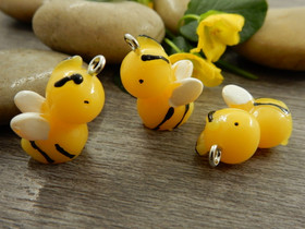 Ampiainenriipus 3D 2LK, 20x15mm, keltainen, 1kpl