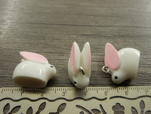 Pupuriipus 3D 2LK, 16x19mm, valkoinen, 1kpl