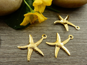 Meritähtiriipus, 18x16mm, 18K /kulta, 1kpl