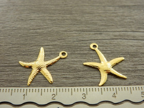 Meritähtiriipus, 18x16mm, 18K /kulta, 1kpl