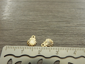 Simpukkariipus, 8x6mm, 24K/ vaaleakulta, 1kpl