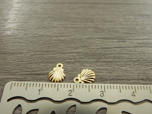 Simpukkariipus, 8x6mm, 24K/ vaaleakulta, 1kpl