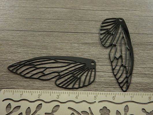 Siipiriipus, 50x20mm, musta, 1kpl