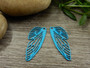 Siipiriipus, 20x8mm, turkoosi, 1kpl