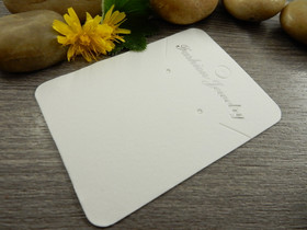 Korukortti, 5.3x7.3cm, valkoinen, 1kpl