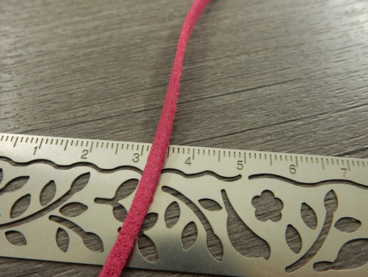 Tekomokka nauha glitter, 2.7x1.4mm, pinkki, 1m