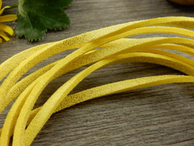 Tekomokka nauha glitter, 2.7x1.4mm, keltainen, 1m