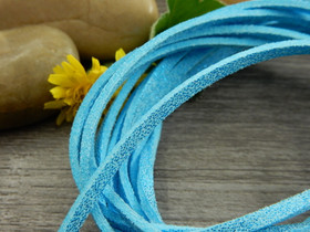 Tekomokka nauha glitter, 2.7x1.4mm, turkoosi , 1m