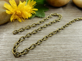 Ankkuriketju, 4x3x0,7mm, pronssi, 1m