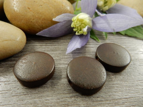 Puuhelmi, 15mm, tummanruskea, 10kpl