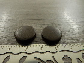 Puuhelmi, 15mm, tummanruskea, 10kpl