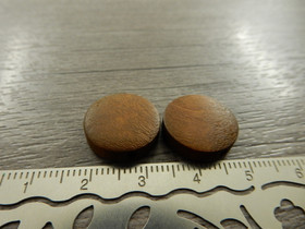 Puuhelmi, 15mm, ruskea, 10kpl