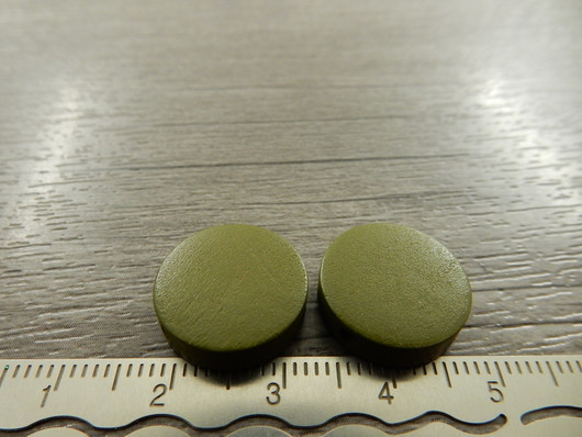 Puuhelmi, 15mm, maastonvihreä, 1kpl