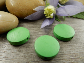 Puuhelmi, 15mm, vihreä, 10kpl