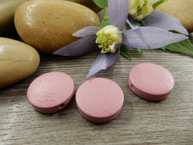 Puuhelmi, 15mm, pinkki, 10kpl