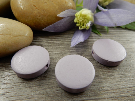 Puuhelmi, 15mm, liila, 10kpl