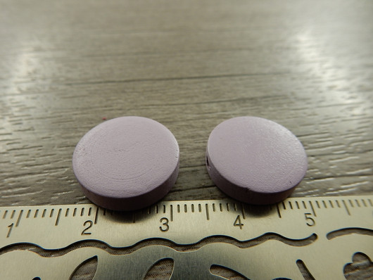 Puuhelmi, 15mm, liila, 10kpl