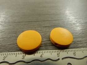 Puuhelmi, 15mm, tummankeltainen, 10kpl