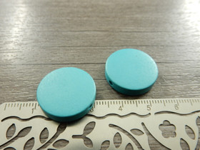 Puuhelmi, 20mm, turkoosi, 10kpl