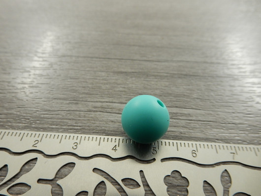 Silikonihelmi, 12mm, tummaminttu, 1kpl