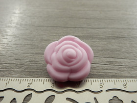 Silikonihelmi ruusu, 21mm, vaaleapinkki, 1kpl