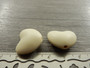 Silikonihelmi sydän, 17x20mm, beige, 1kpl