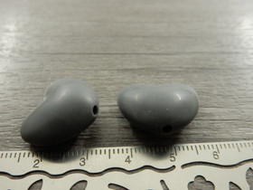 Silikonihelmi sydän, 17x20mm, harmaa, 1kpl