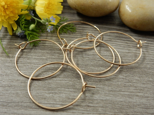 Korvakorurengas, 21x0.7mm, ruusukulta/ PVD/ rst, 1pari