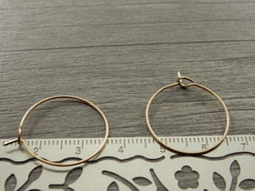 Korvakorurengas, 21x0.7mm, ruusukulta/ PVD/ rst, 1pari