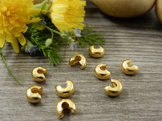 Päällyshelmi, 4mm, kulta, 20kpl