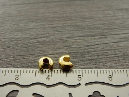 Päällyshelmi, 4mm, kulta, 20kpl
