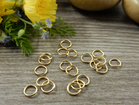 Välirengas, 4x0.5mm, avattava, 18K/vaaleakulta/rst, 10kpl