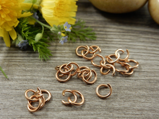 Välirengas, 4.5x0.7mm, avattava, rst/ruusukulta, 10kpl