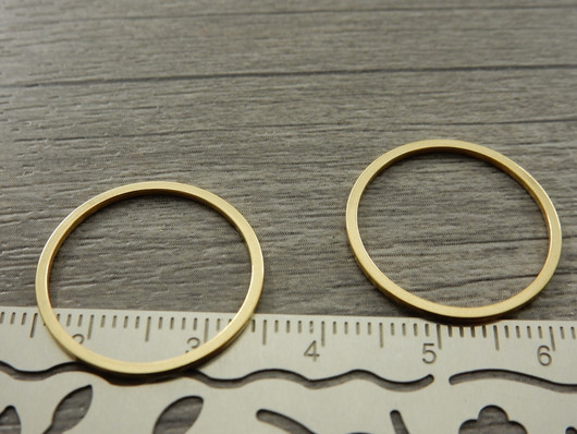 Linkki ympyrä matta, 20x1x1mm, umpi, kulta/rst, 1kpl